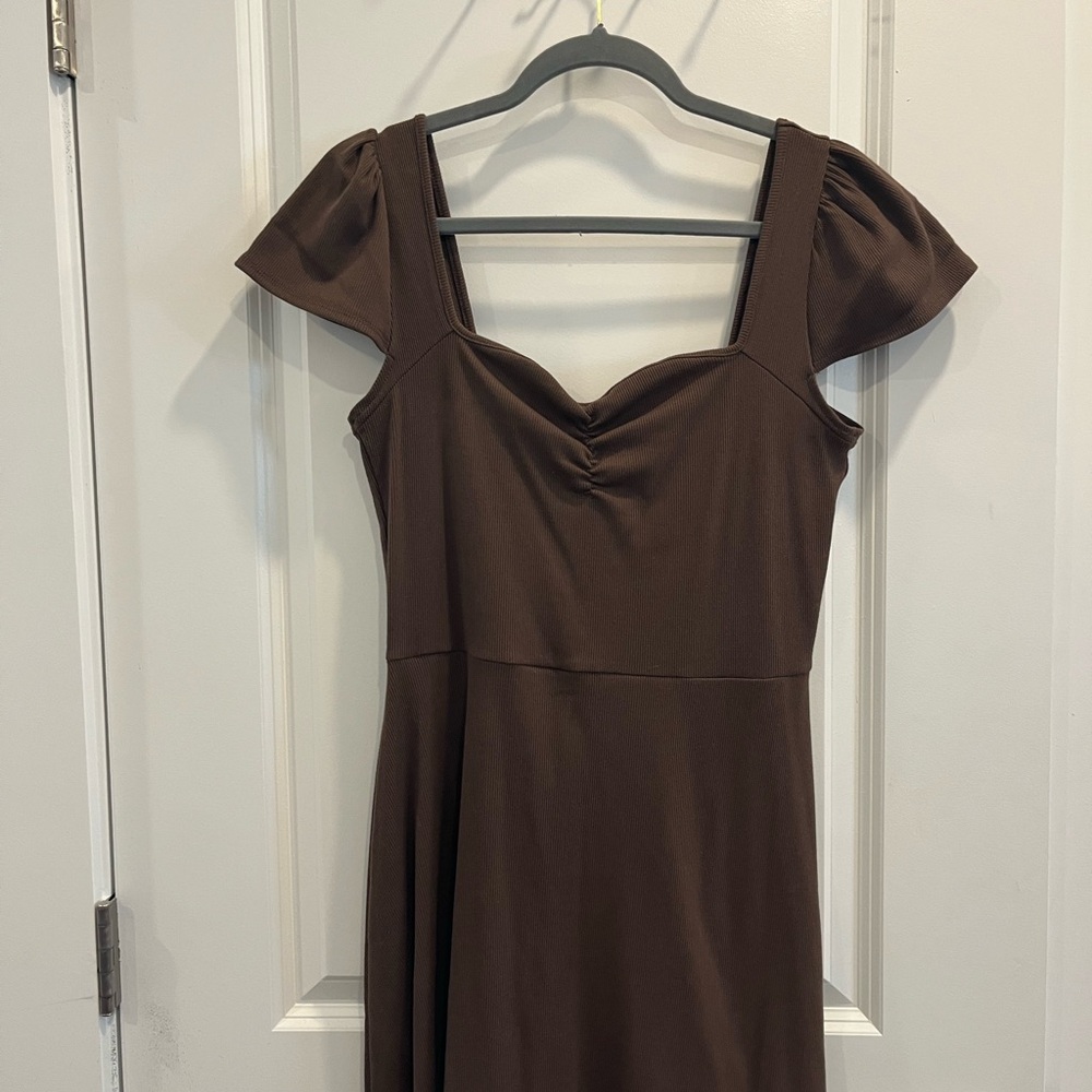 Elegant Brown Women's Dress